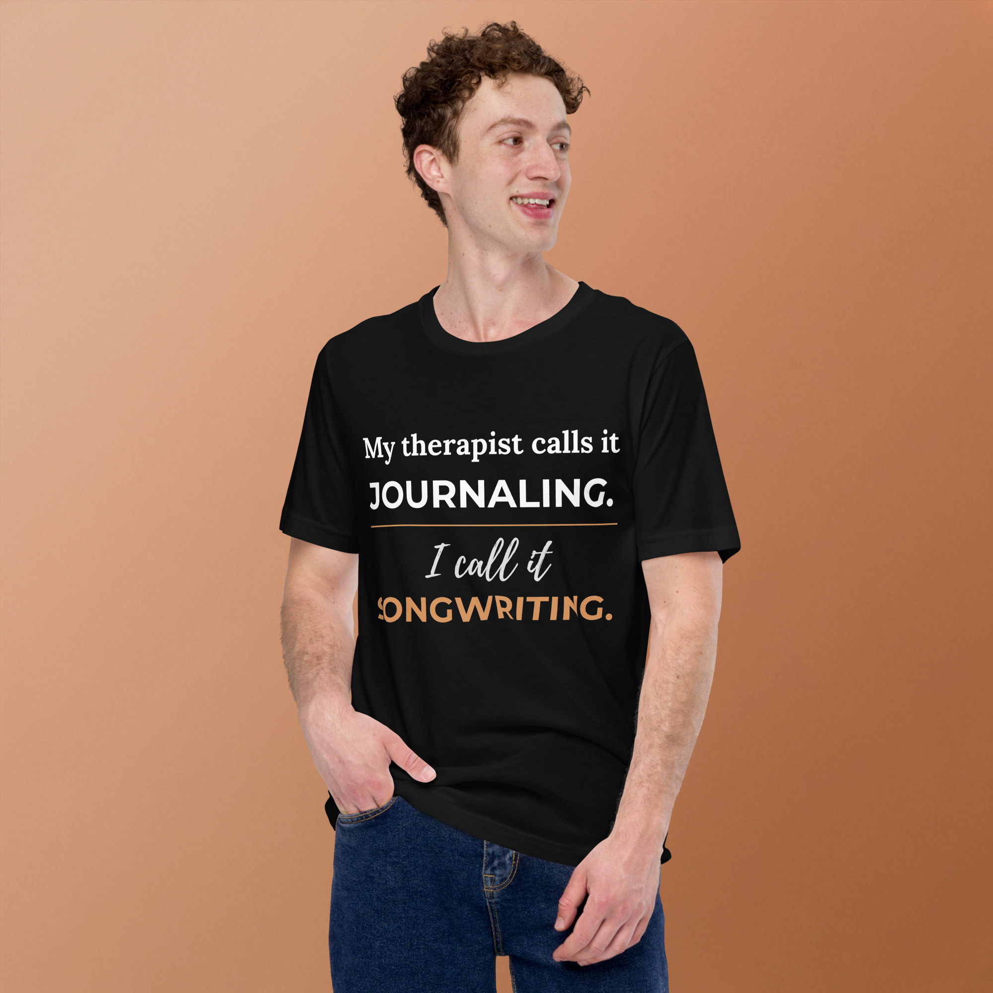 My Therapist Calls It Journaling, I Call It Songwriting — Songwriter T-Shirt | ChordThread - Image 2